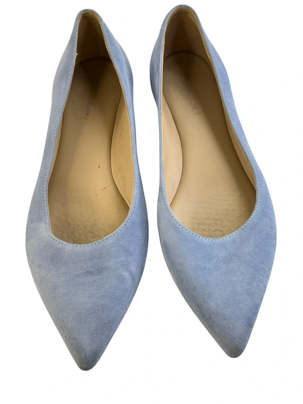 M.Gemi Essato Suede Blue ballet flats pointy toe size 38.5 / 8